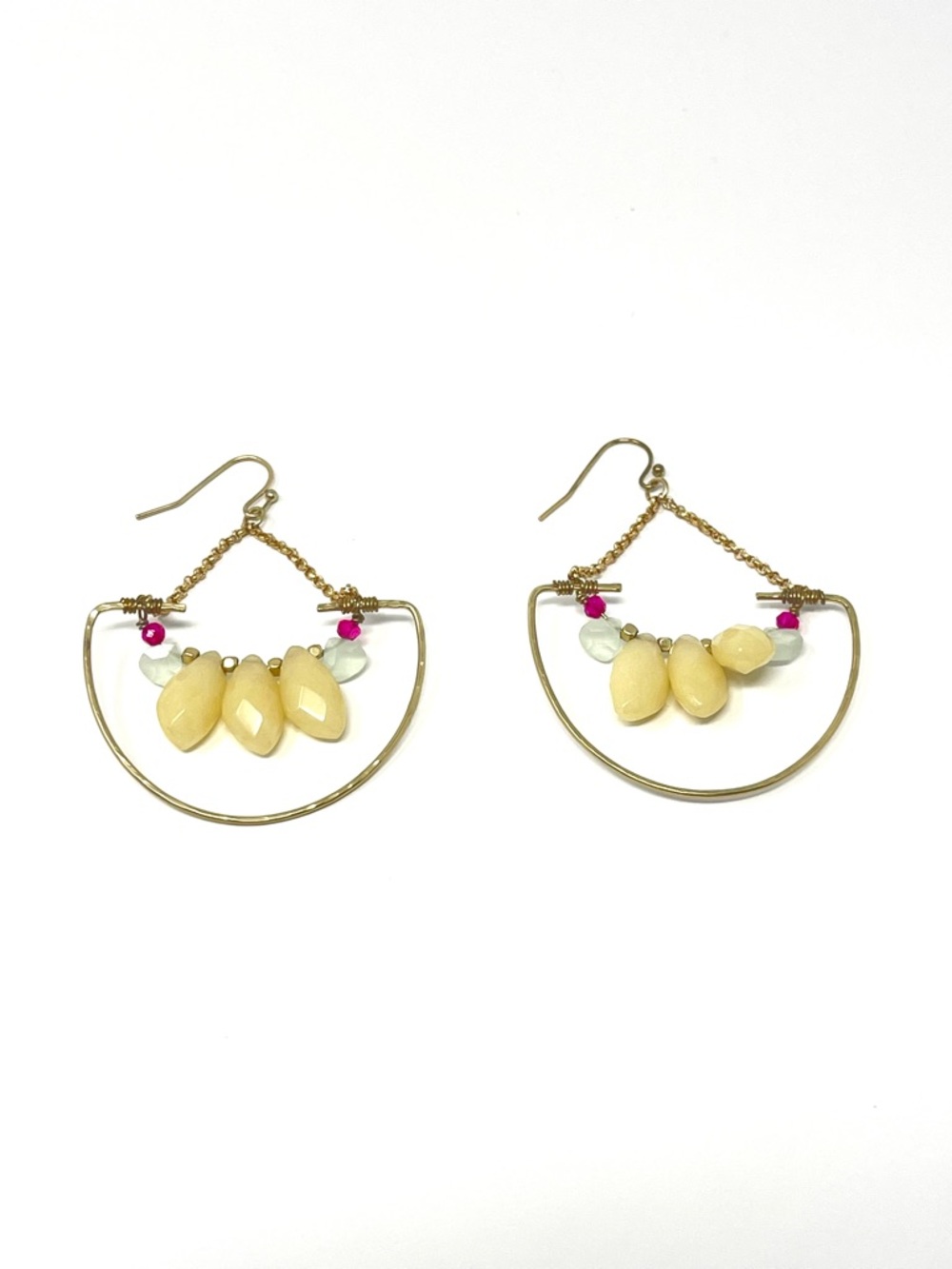 New Free People Curved Bar Artisanal Bohemian Earrings